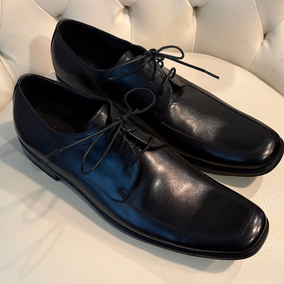 Boss Classic Black Leather Men's Dress Shoes